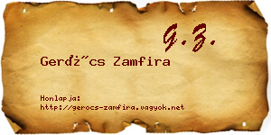 Gerócs Zamfira névjegykártya